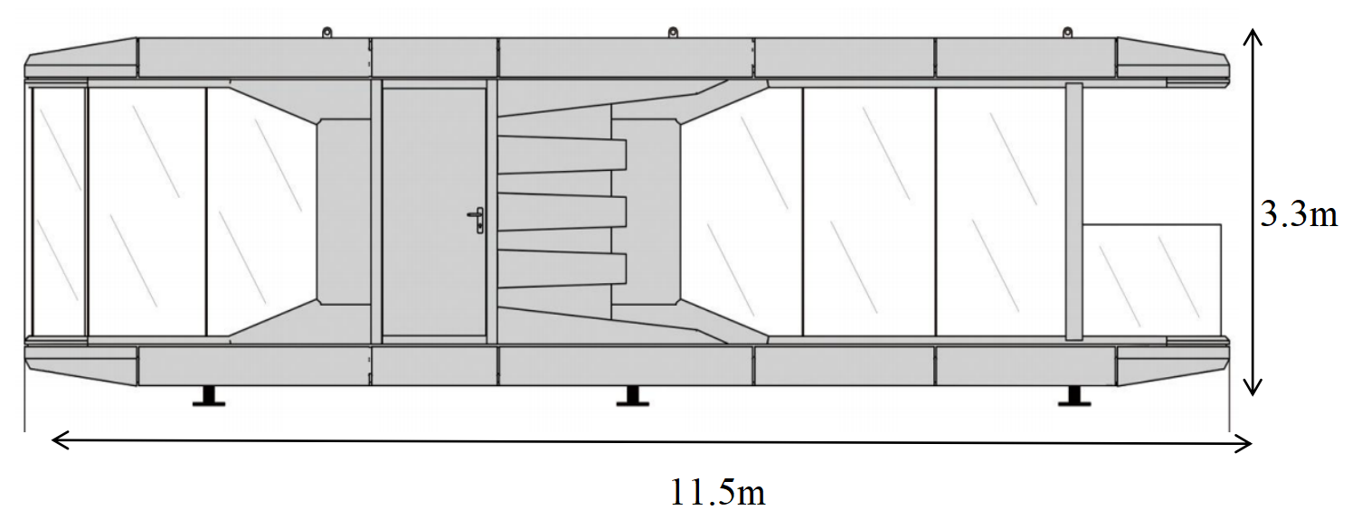 Graph of 11.5x3.3x3.3m Graph of 11.5x3.3x3.3m